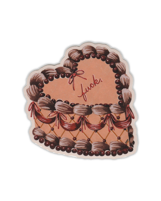 Fancy Cake Vinyl Sticker - fuck