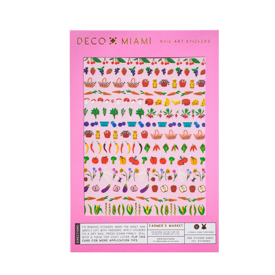 Farmer's Market Nail Art Stickers, Deco Beauty, Manicure, DIY, Fruit, Cheese