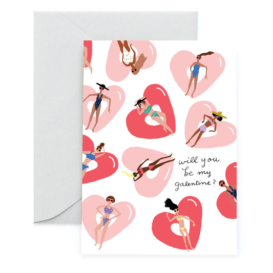 Floating Forever Galentines Greeting Card