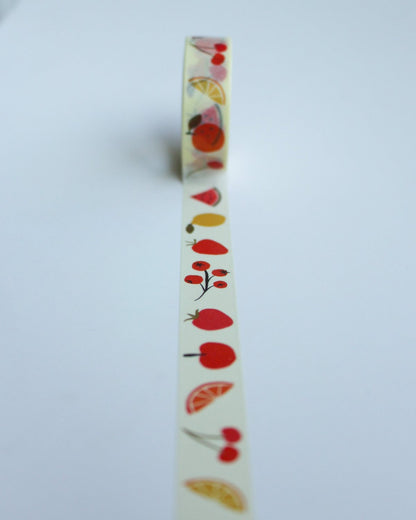 Fruity Medley Washi Tape, strawberry, cherry, orange, lemon, watermelon, bon femmes