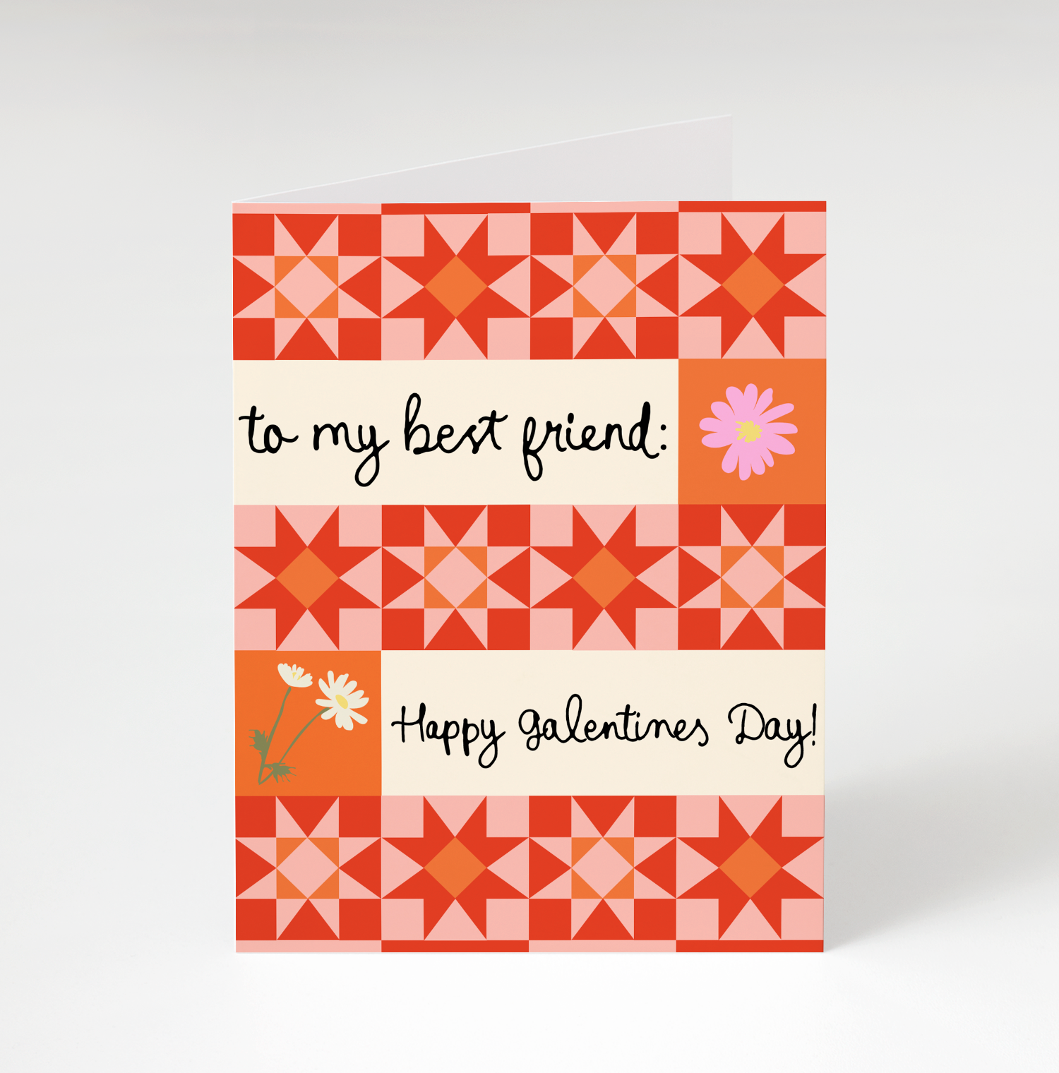Galentine's Day Quilt Greeting Card