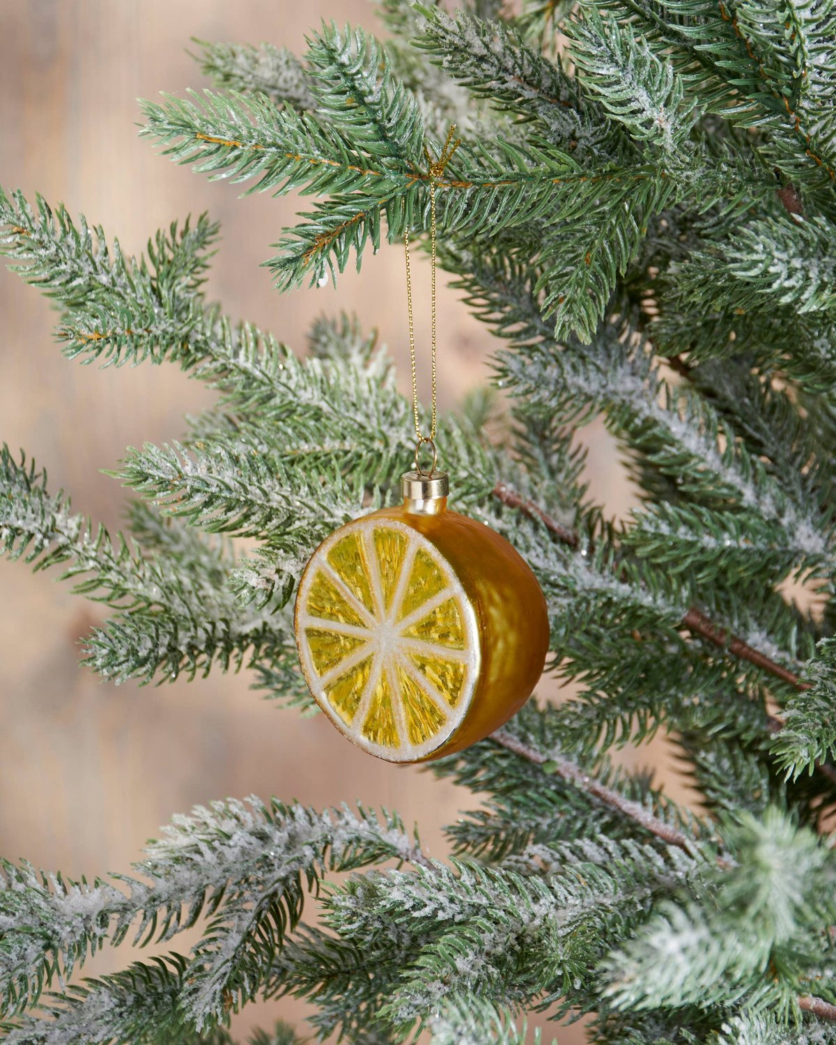 Glass Lemon Ornament Christmas