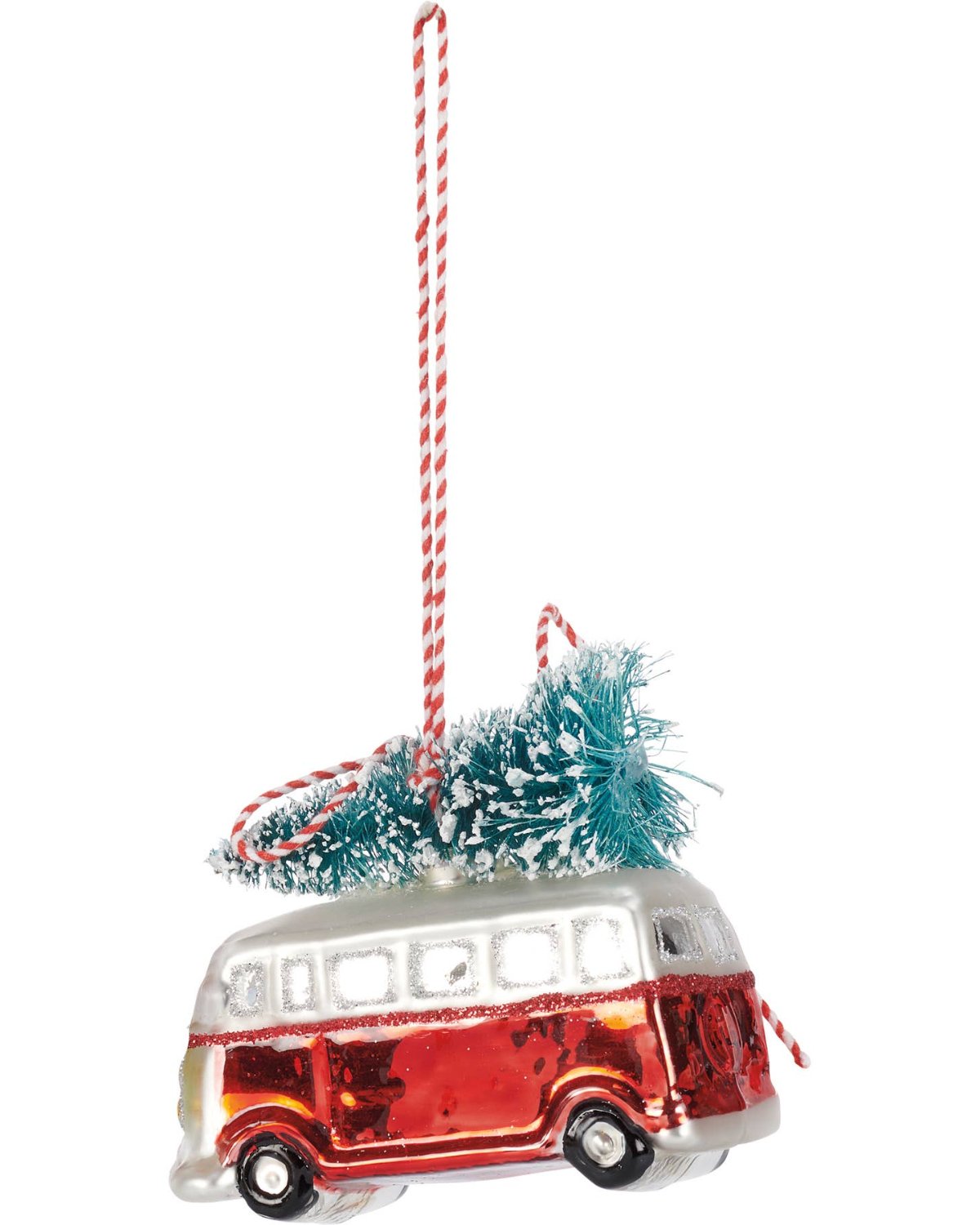 Glass Vintage Bus Ornament