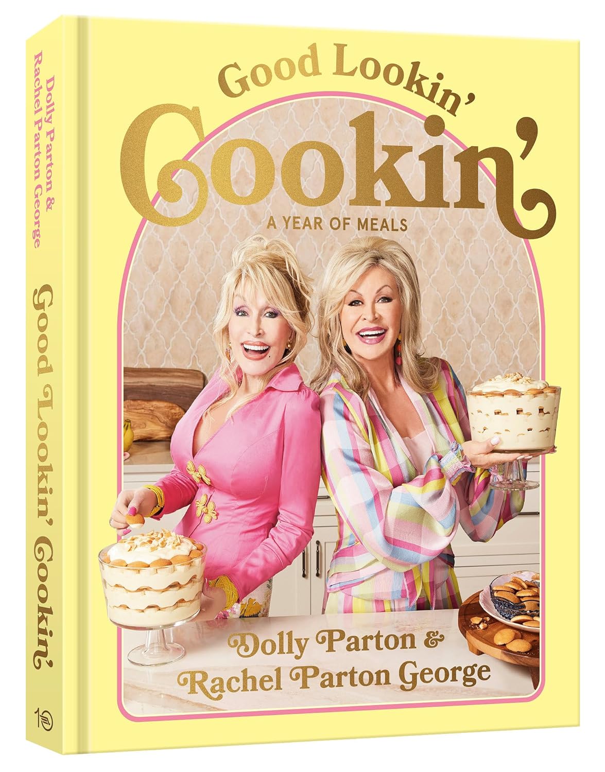 Book cover of 'Good Lookin' Cookin'' with two women holding cakes.