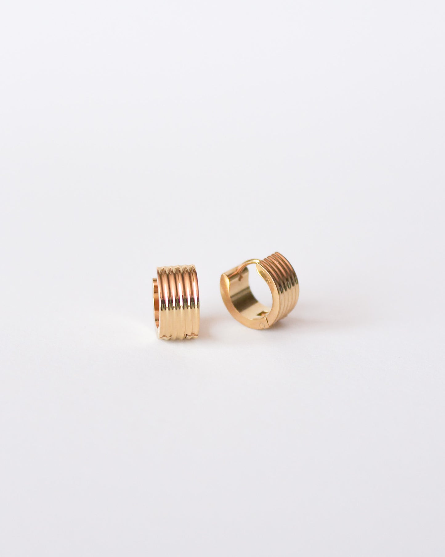 Gotta Have It Ribbed Huggie Hoop Earrings