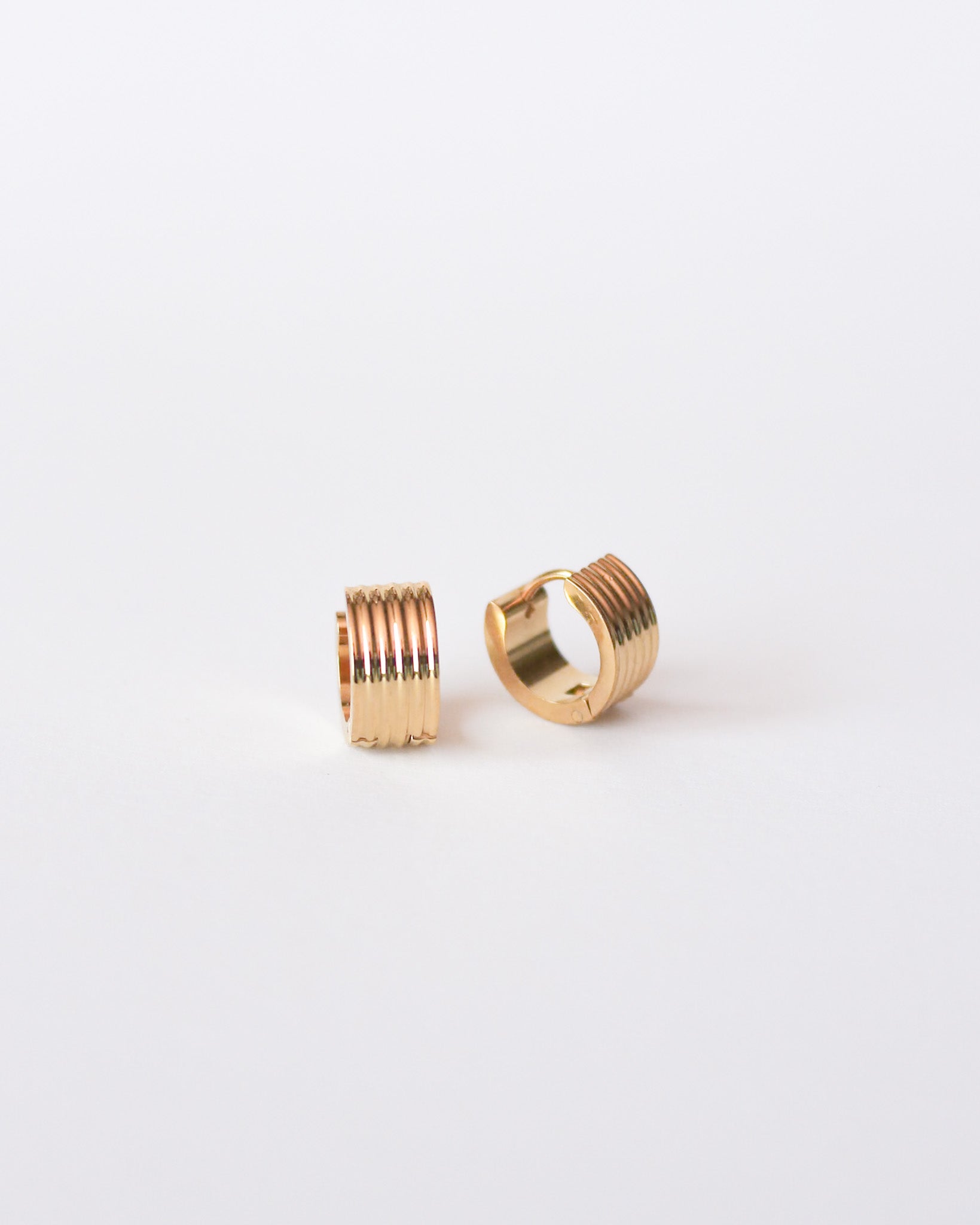 Gotta Have It Ribbed Huggie Hoop Earrings