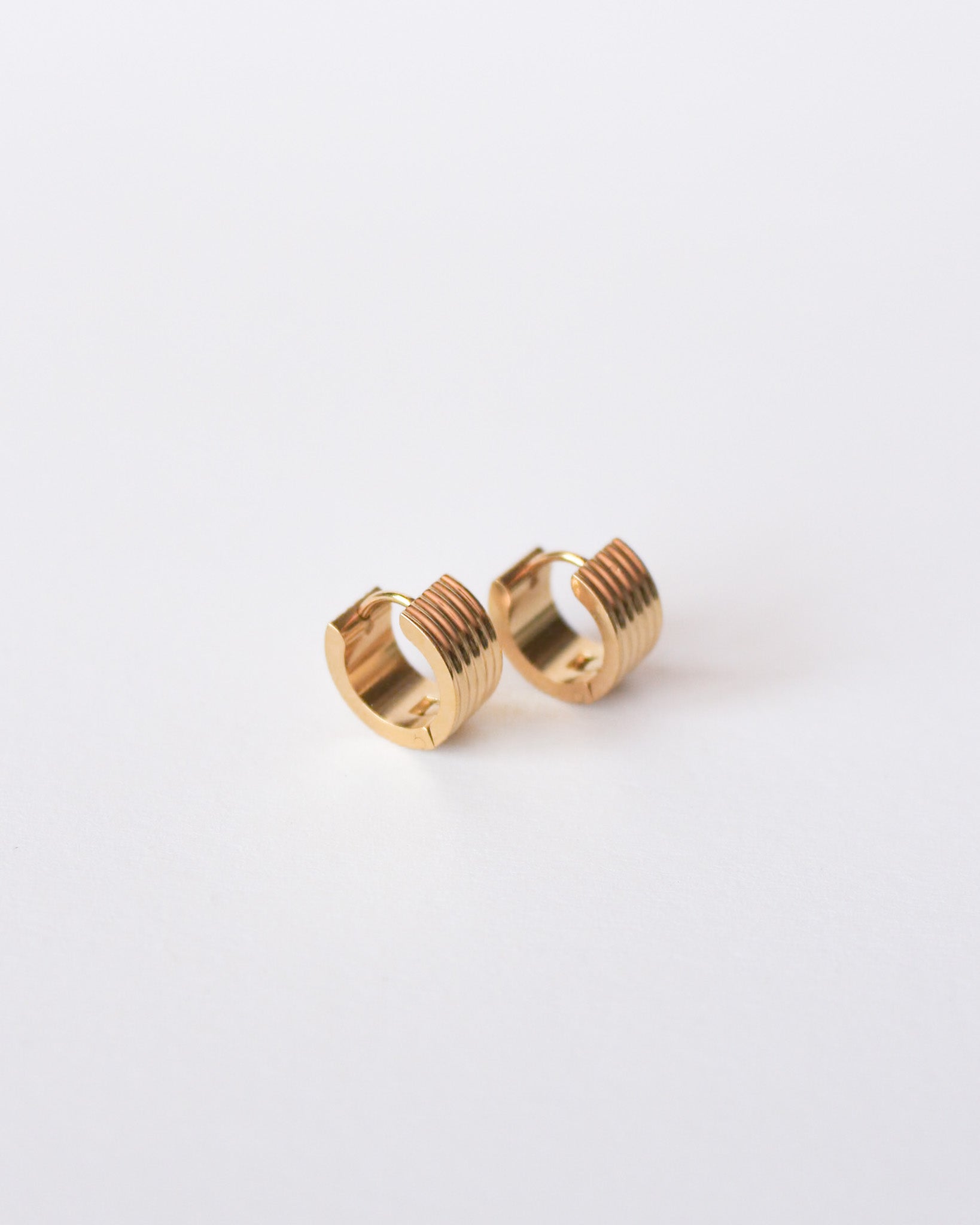 Gotta Have It Ribbed Huggie Hoop Earrings