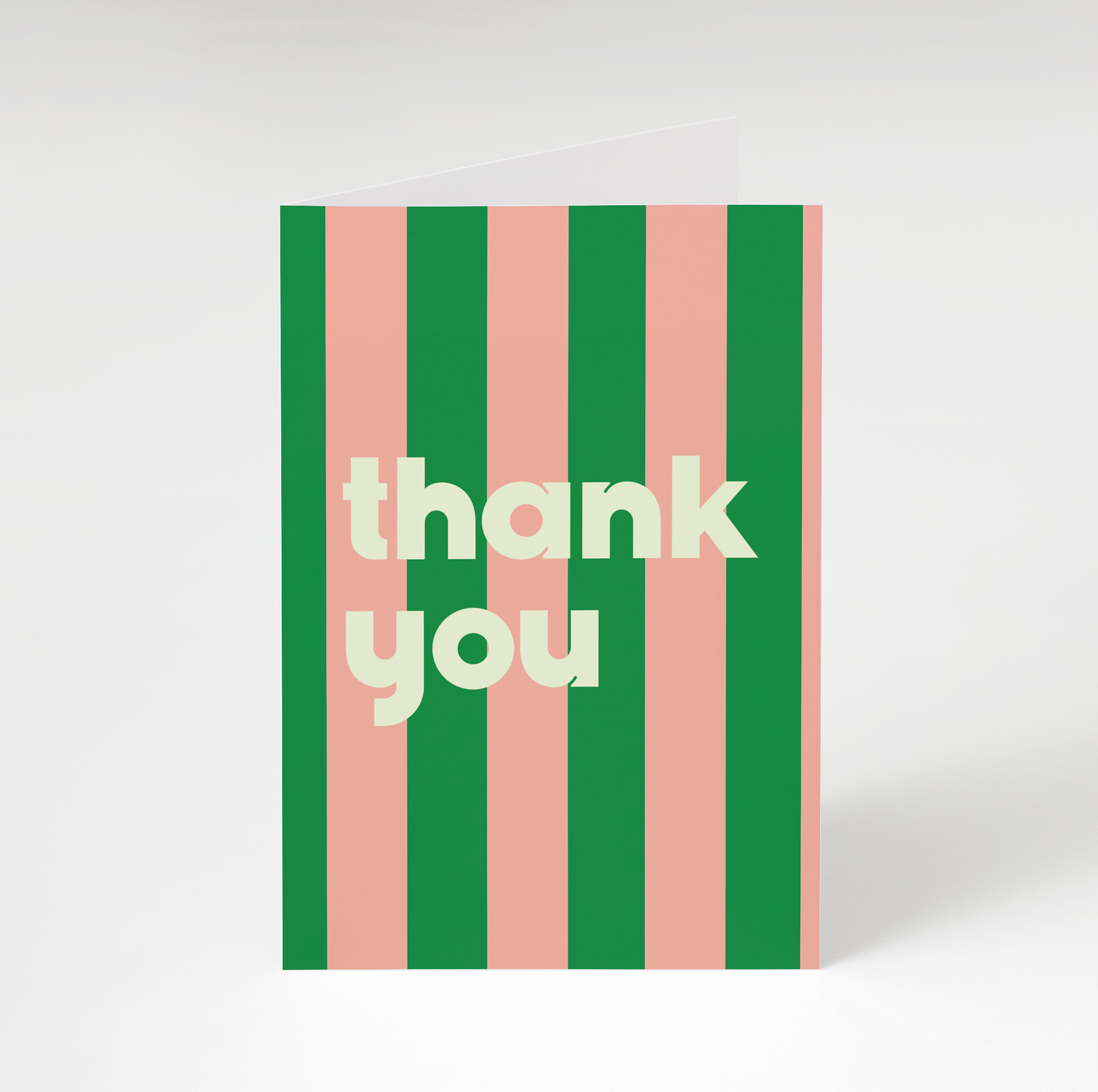 Green Stripe Thank You Card Box Set