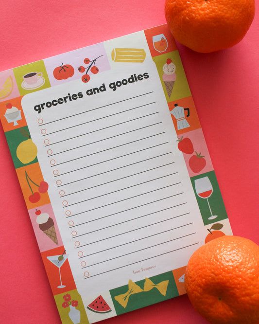 Groceries and Goodies Notepad - Bon Femmes