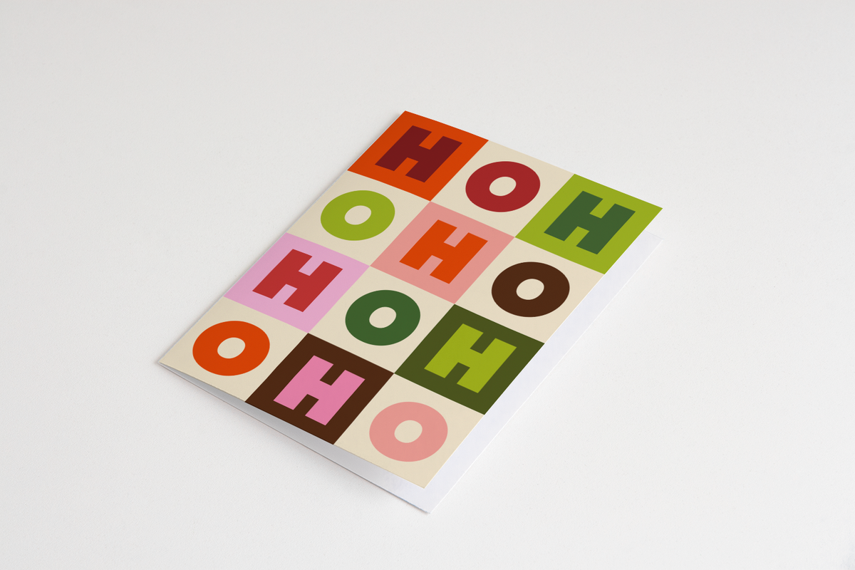 HO HO HO Holiday Greeting Card