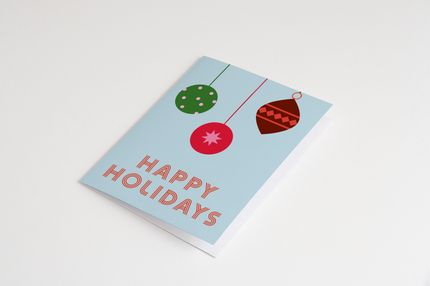 Happy Holidays Ornaments Greeting Card