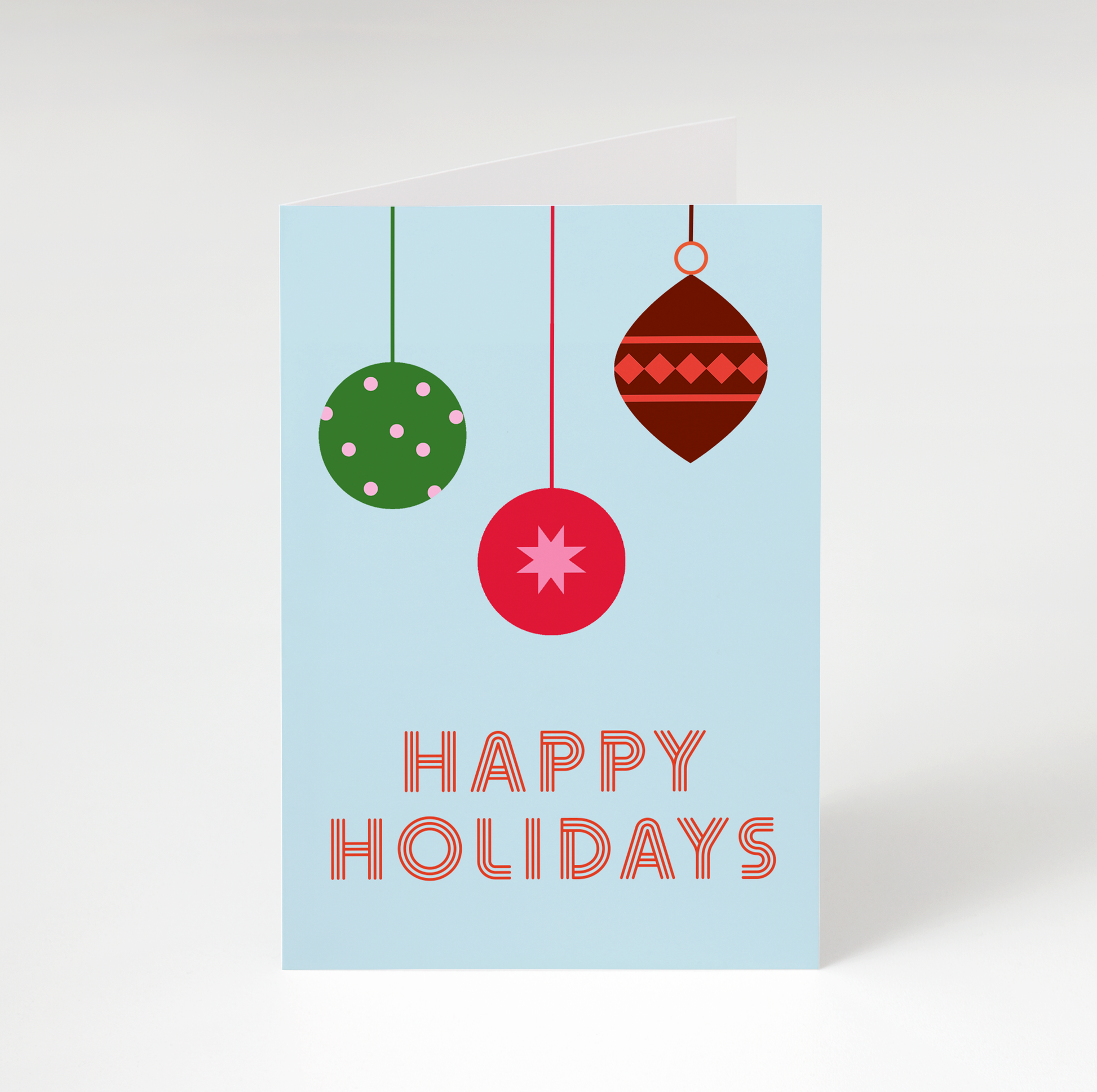 Happy Holidays Ornaments Greeting Card