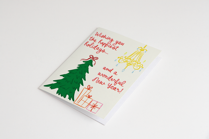 Happy Holidays Wonderful New Year Greeting Card