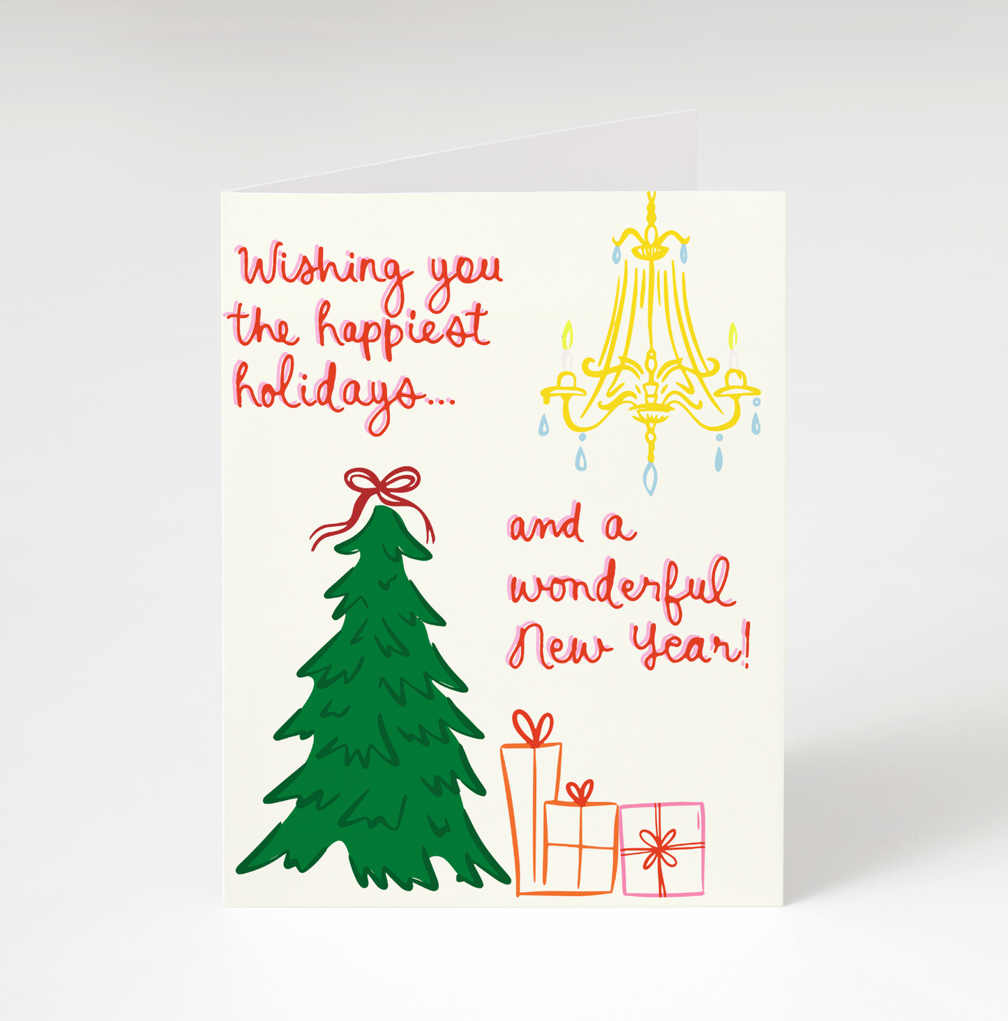 Happy Holidays Wonderful New Year Greeting Card