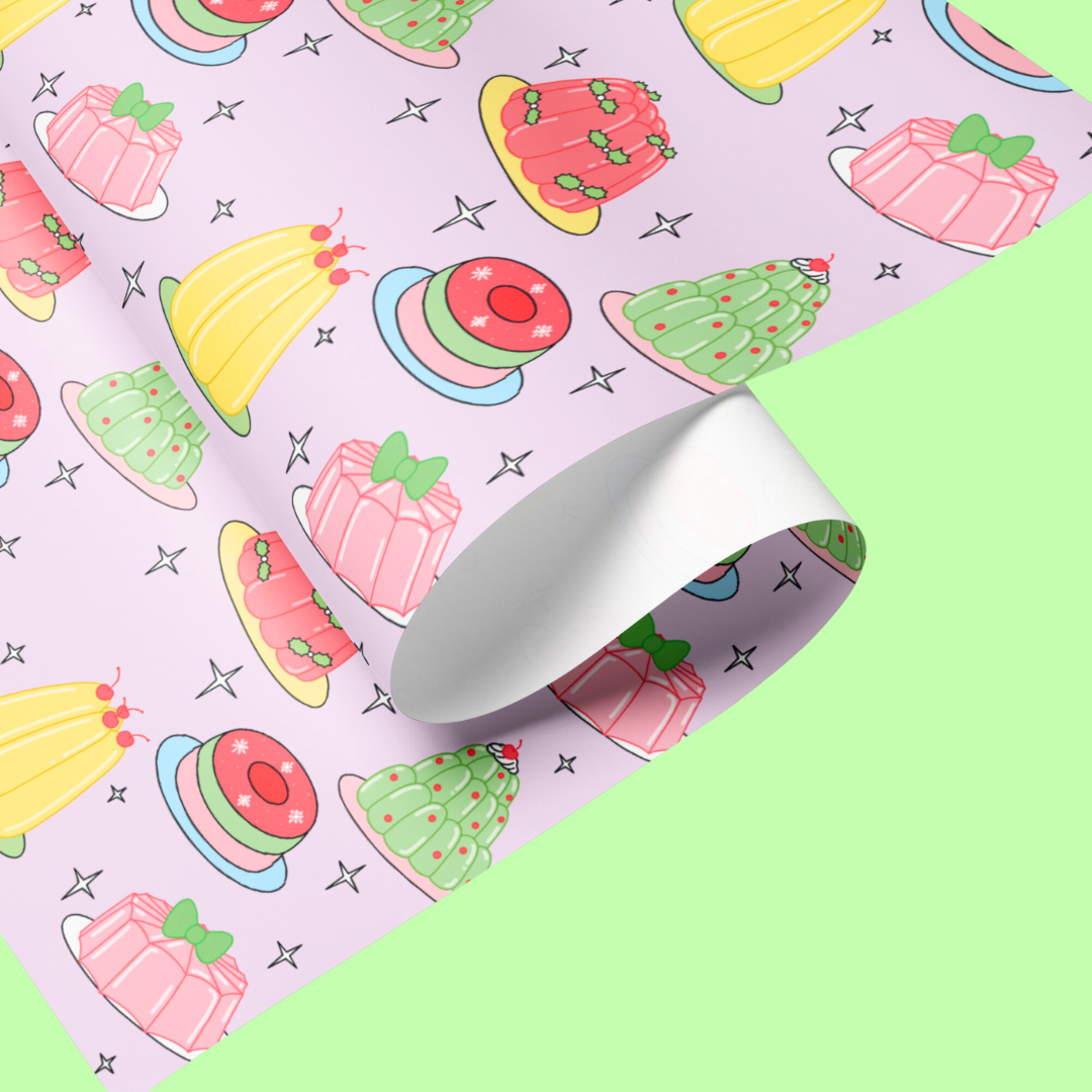 Holiday Jello Wrapping Paper - Single Sheet