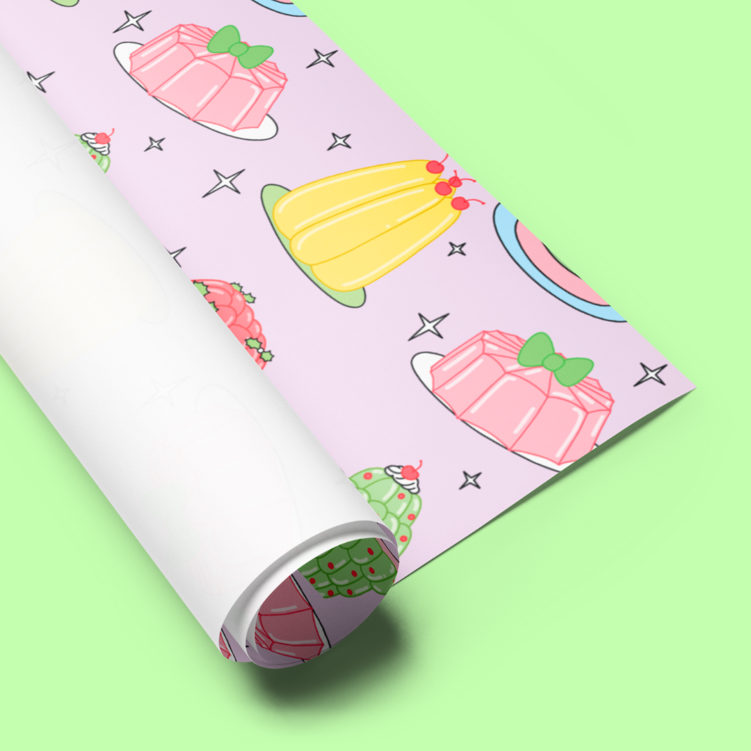 Holiday Jello Wrapping Paper - Single Sheet