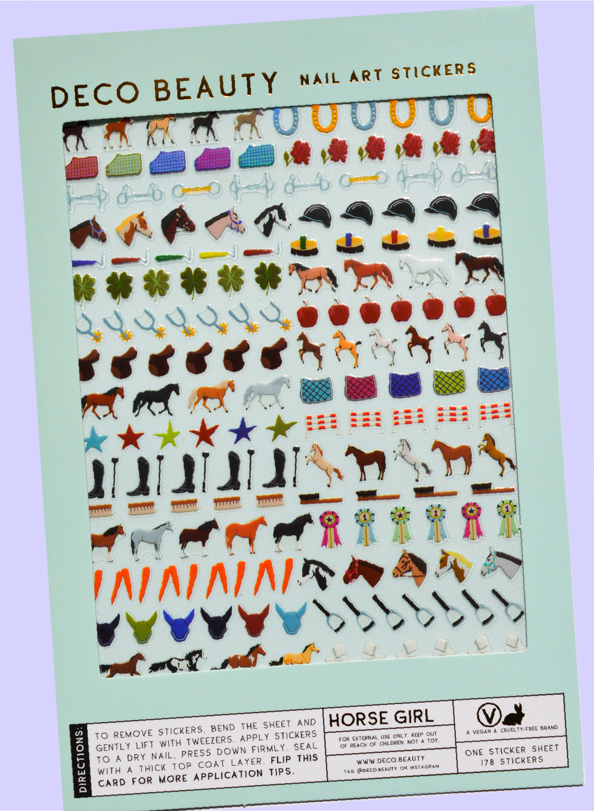 Horse Girl Nail Art Stickers