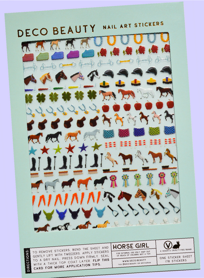 Horse Girl Nail Art Stickers