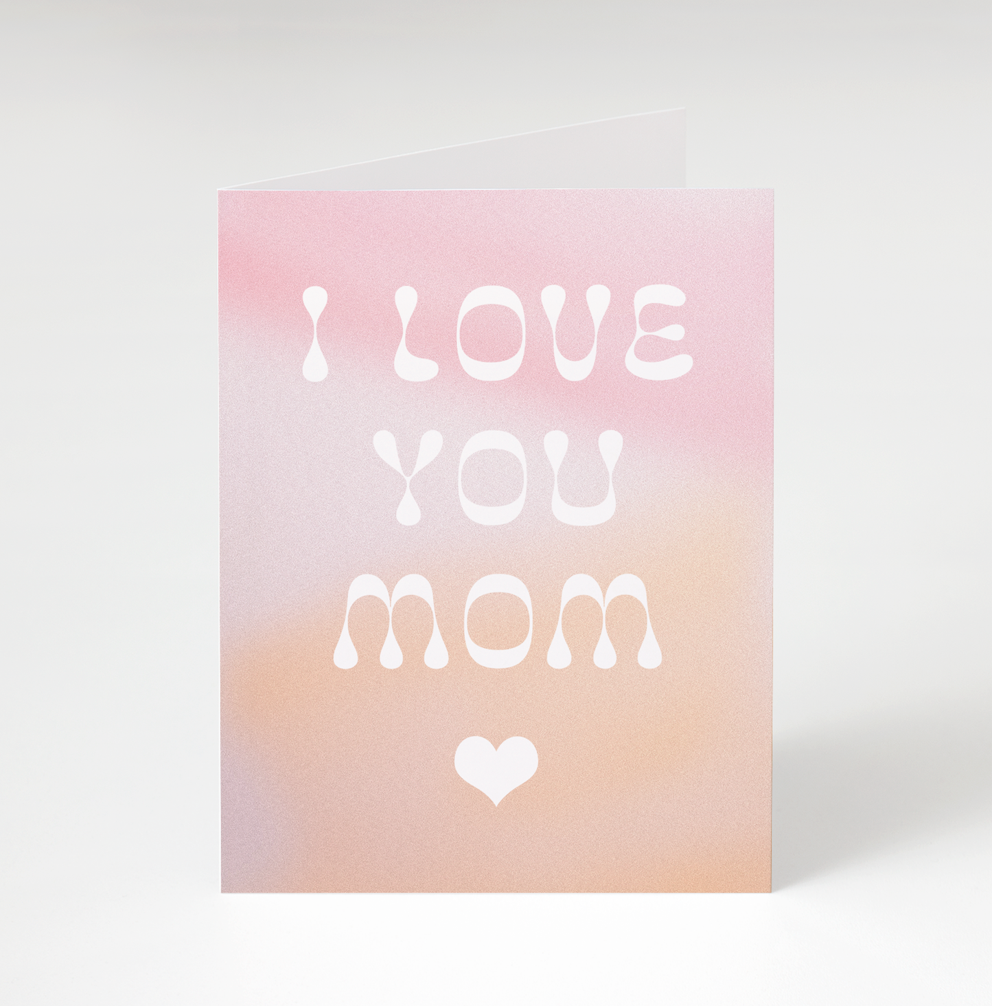 Love You Mom Peach Card