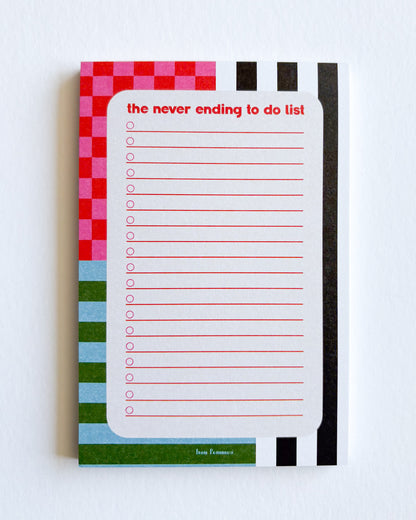 Geometric Never Ending To Do List Notepad