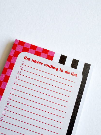Geometric Never Ending To Do List Notepad