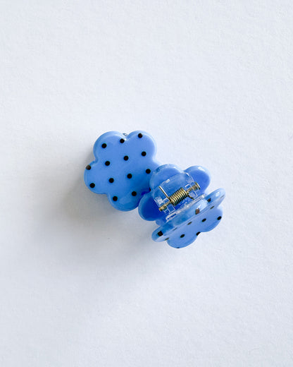 Blue Daisy Polka Dot Hair Clip