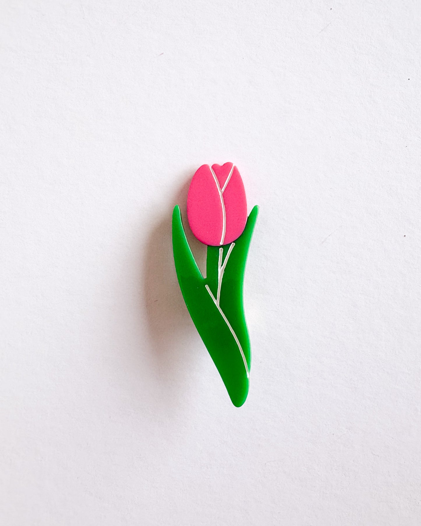 Pink Tulip Hair Clip