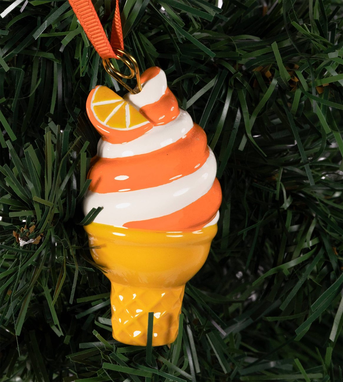 Ice Cream Cone Ceramic Ornament, ban.do, christmas ornament