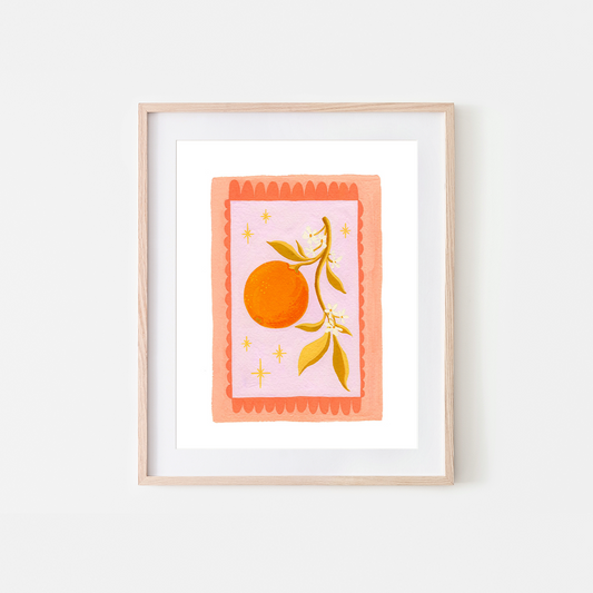 Lil Bb Orange Art Print