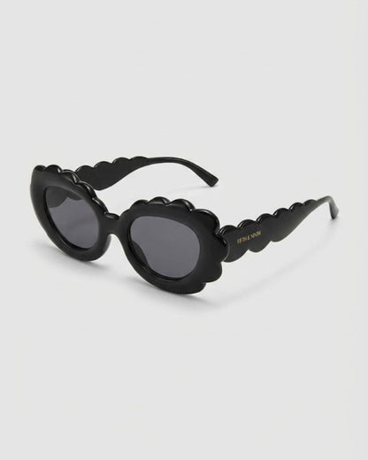 Black Prada sunglasses on a white background