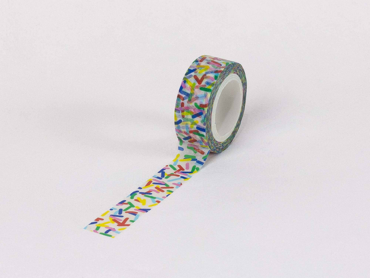 Decorative tape with colorful abstract pattern on a white background, Loaded Sprinkles Washi Tape