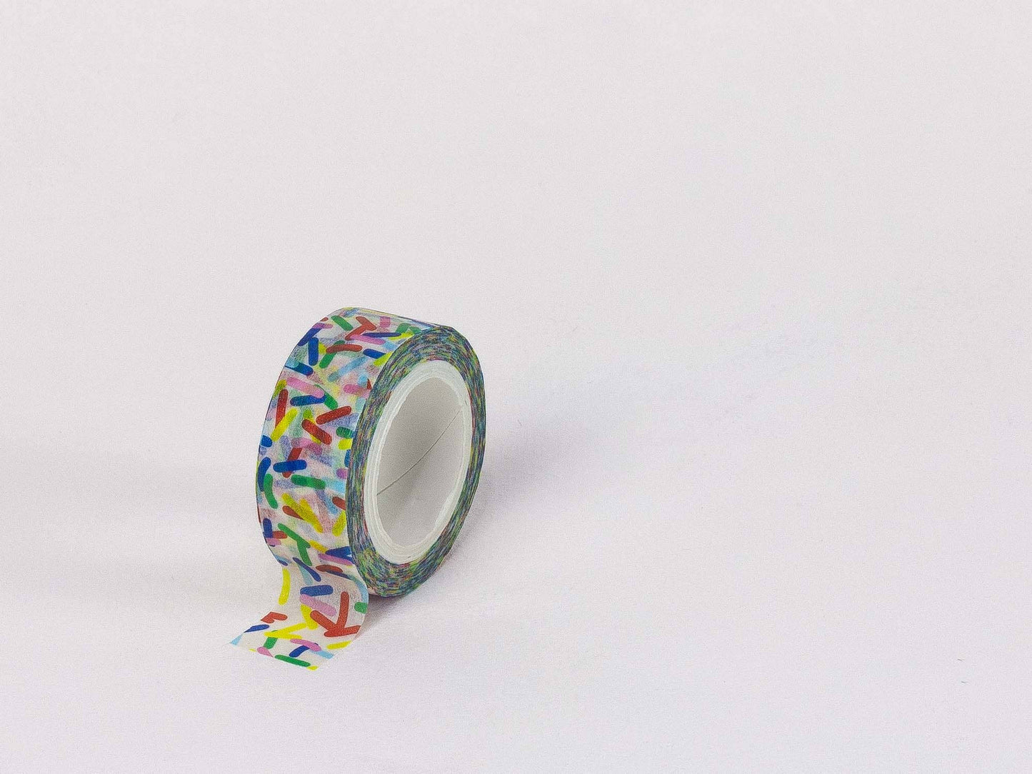 Colorful washi tape with multicolored design on a white background, Loaded Sprinkles Washi Tape