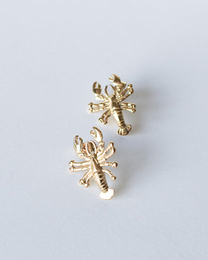 Lobster Stud Earrings - Or - Bon Femmes