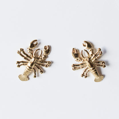 Lobster Stud Earrings - Or - Bon Femmes