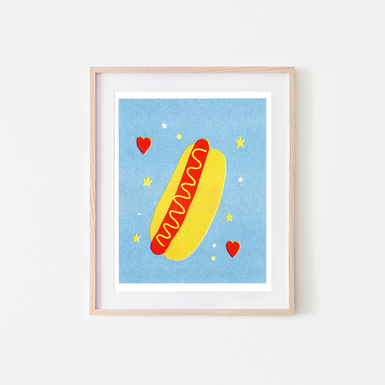 Love Hot Dogs Riso Art Print