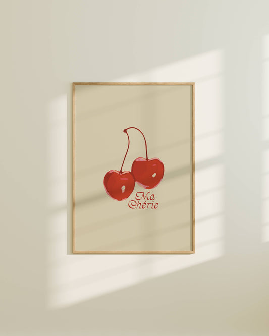 Ma Chérie Cherry Art Print