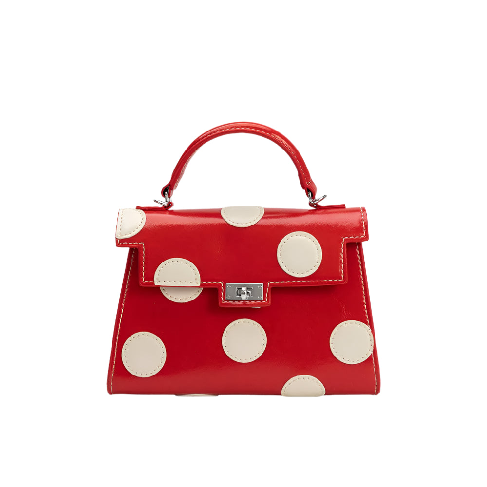 Maisel Red Polka Dot Top Handle Bag