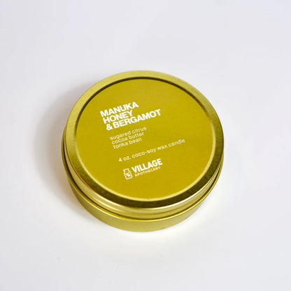 Manuka Honey + Bergamot Candle Tin