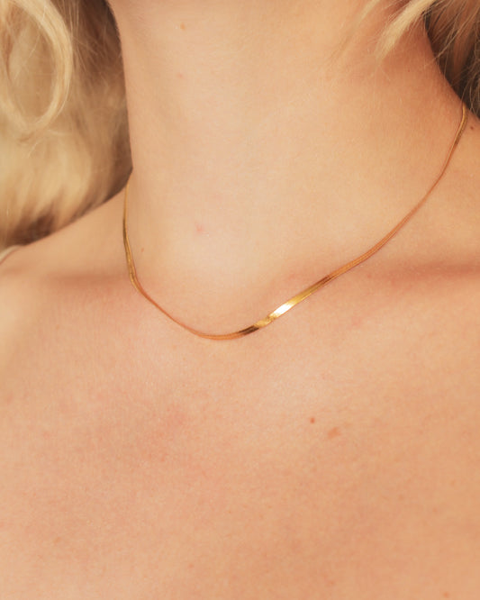 Marie Herringbone Chain Necklace