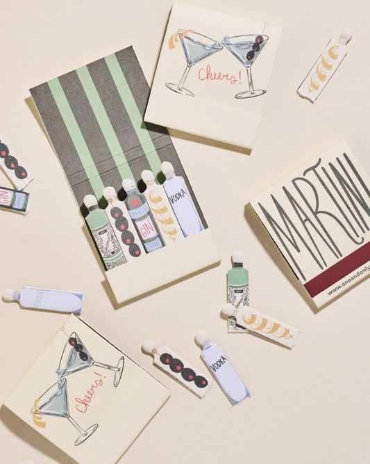 Martini Printed Stem Matchbooks