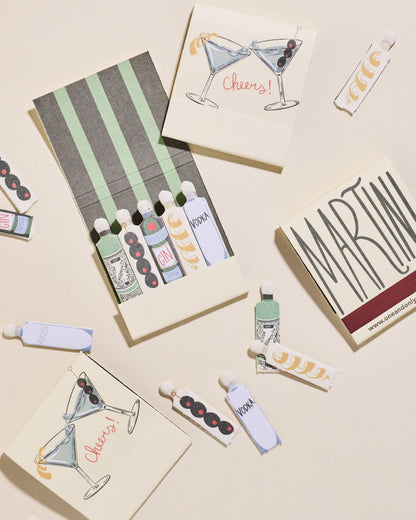 Martini Printed Stem Matchbooks
