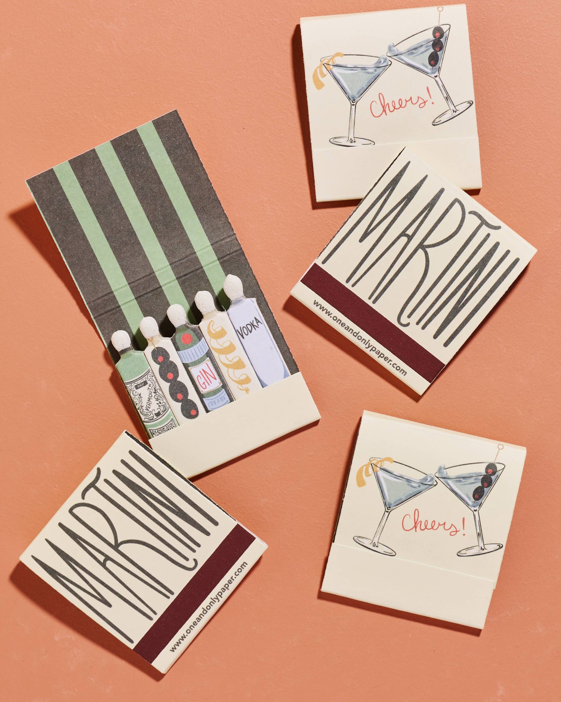 Martini Printed Stem Matchbooks