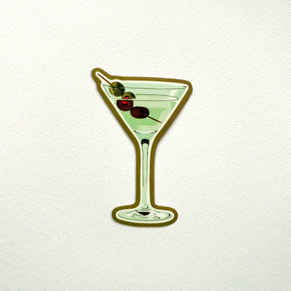 Martini Sticker, art baby, olives