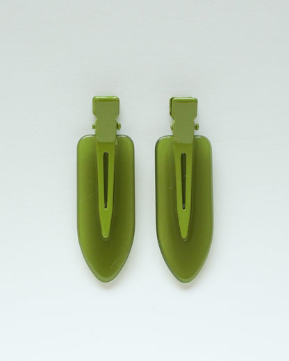 Matcha Green Crease Free Hair Clip Set 2
