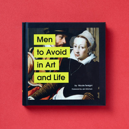 Book cover with classical painting of a couple on a red background