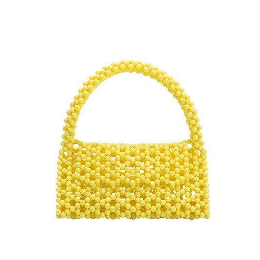 Morgan Yellow Beaded Bag Melie Bianco