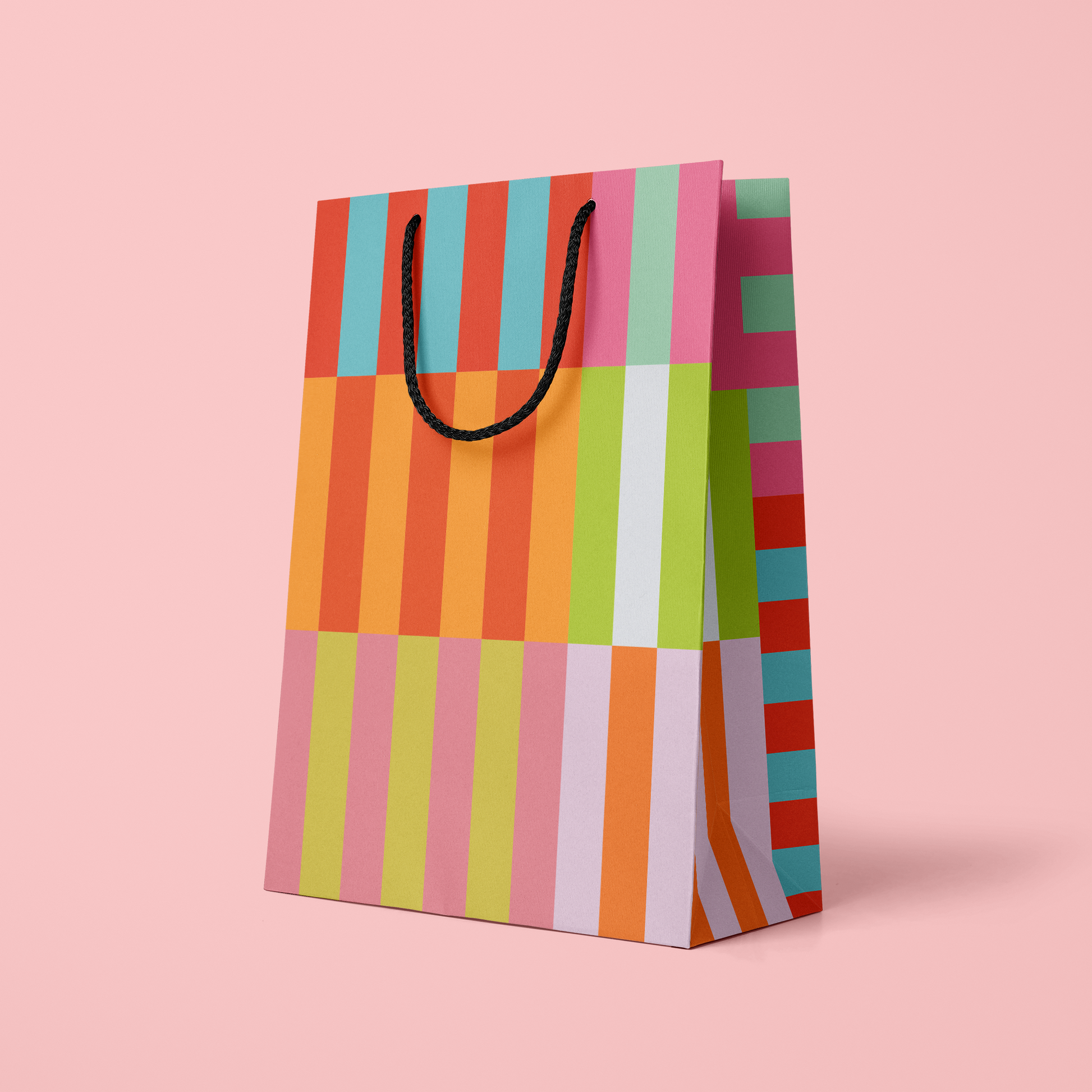 Multi-Colored Stripes Gift Bag 2