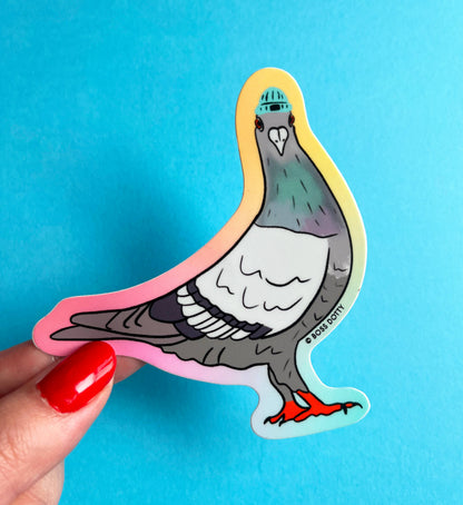Pigeon with Beanie Sticker
