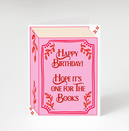 One For The Books Birthday Greeting Card