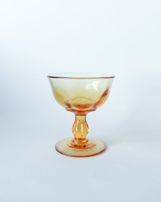 Orange Stemmed Glass Set